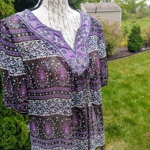 💥3/$20 Studio Y Gorgeous Semi Sheer Blouse Large!